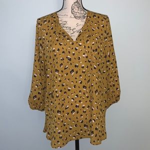 V-Neck Tie Detail Blouse